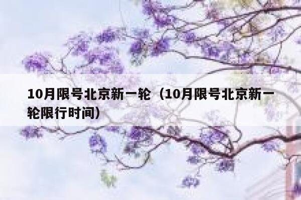 10月限号北京新一轮(10月限号北京新一轮限行时间) 第1张 10月限号北京新一轮(10月限号北京新一轮限行时间) 第1张