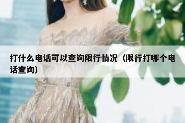 打什么电话可以查询限行情况（限行打哪个电话查询） 第1张