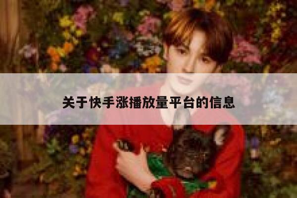 关于快手涨播放量平台的信息 第1张