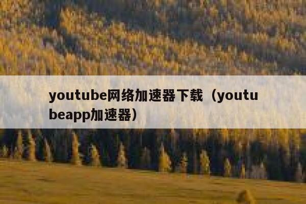 youtube网络加速器下载（youtubeapp加速器） 第1张