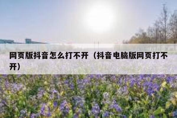 网页版抖音怎么打不开（抖音电脑版网页打不开） 第1张