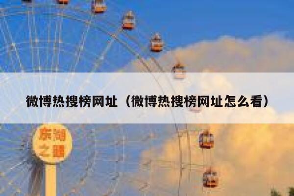 微博热搜榜网址（微博热搜榜网址怎么看） 第1张