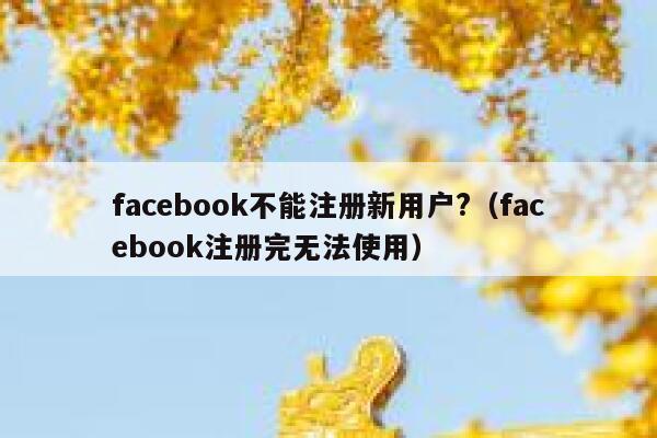 facebook不能注册新用户?（facebook注册完无法使用） 第1张