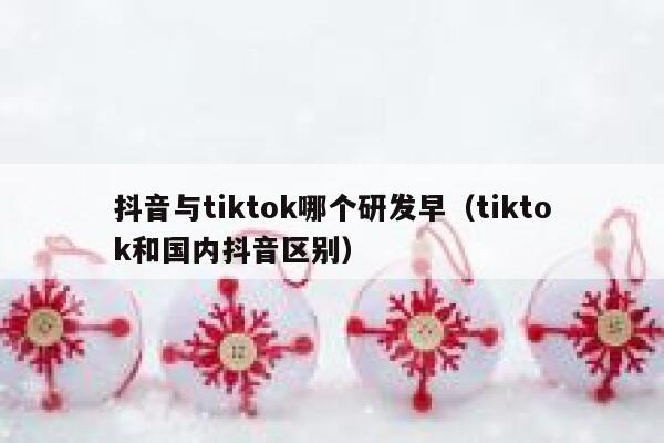 抖音与tiktok哪个研发早（tiktok和国内抖音区别） 第1张