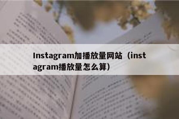 Instagram加播放量网站（instagram播放量怎么算） 第1张