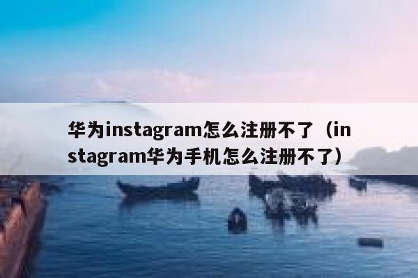 华为instagram怎么注册不了（instagram华为手机怎么注册不了） 第1张