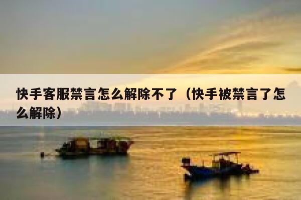 快手客服禁言怎么解除不了（快手被禁言了怎么解除） 第1张