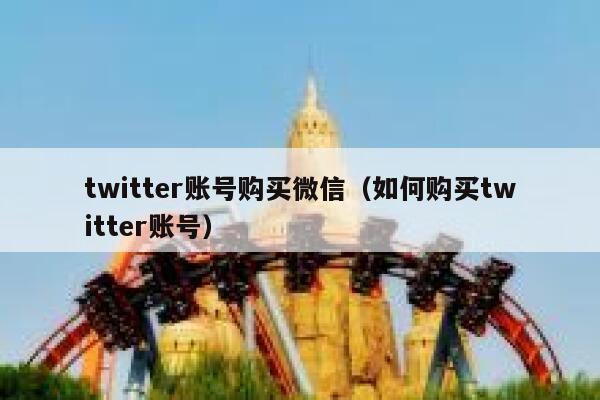 twitter账号购买微信（如何购买twitter账号） 第1张