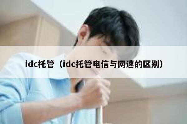 idc托管（idc托管电信与网速的区别） 第1张