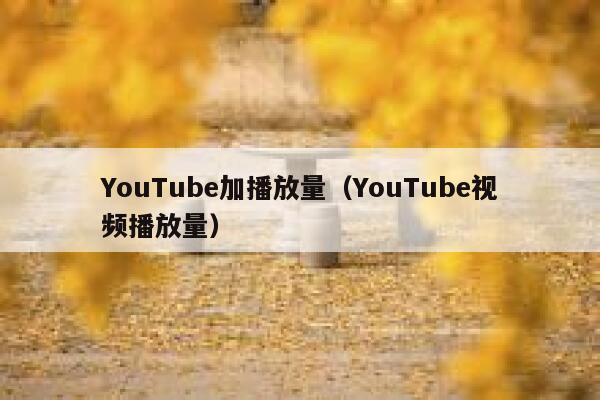 YouTube加播放量（YouTube视频播放量） 第1张