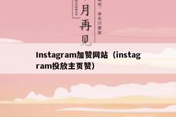Instagram加赞网站（instagram投放主页赞） 第1张