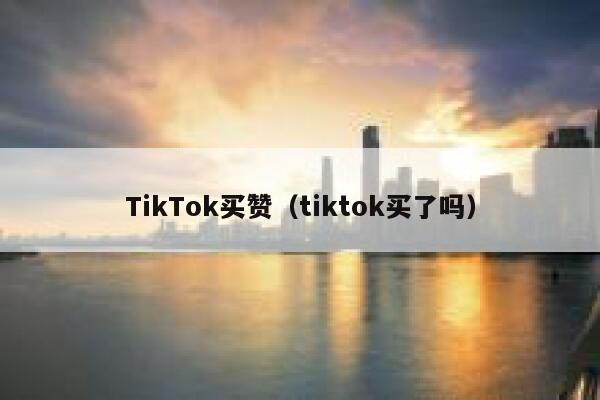 TikTok买赞（tiktok买了吗） 第1张