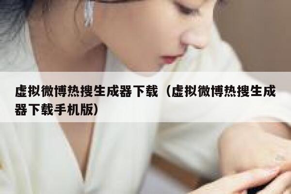 虚拟微博热搜生成器下载（虚拟微博热搜生成器下载手机版） 第1张