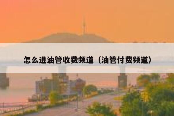 怎么进油管收费频道（油管付费频道） 第1张
