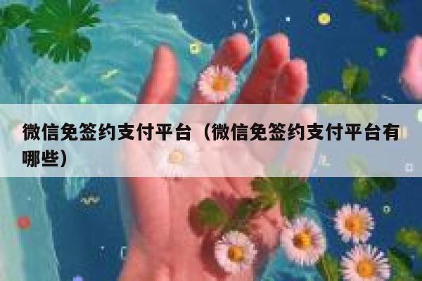 微信免签约支付平台（微信免签约支付平台有哪些） 第1张