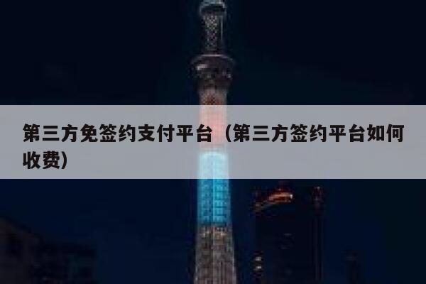 第三方免签约支付平台（第三方签约平台如何收费） 第1张