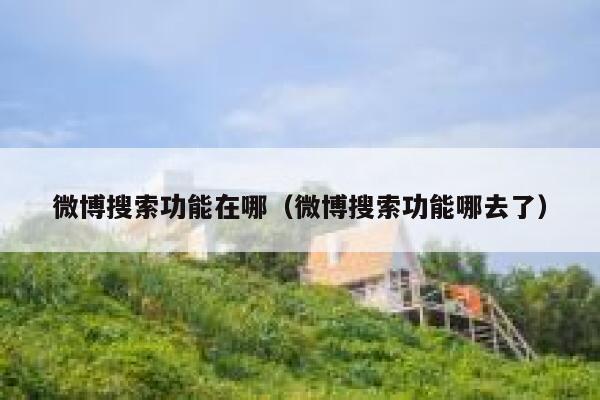 微博搜索功能在哪（微博搜索功能哪去了） 第1张