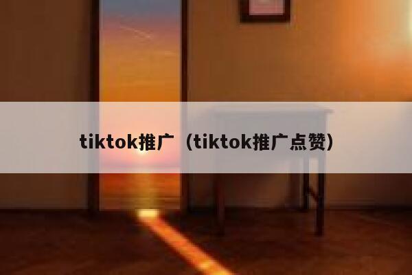 tiktok推广（tiktok推广点赞） 第1张