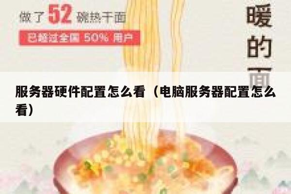 服务器硬件配置怎么看（电脑服务器配置怎么看） 第1张