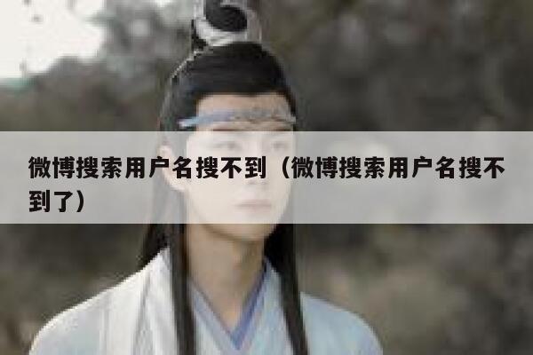 微博搜索用户名搜不到（微博搜索用户名搜不到了） 第1张