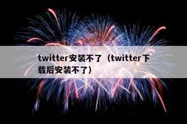 twitter安装不了（twitter下载后安装不了） 第1张