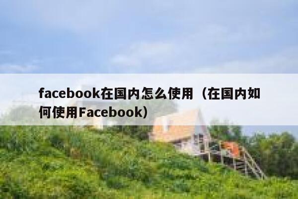 facebook在国内怎么使用（在国内如何使用Facebook） 第1张