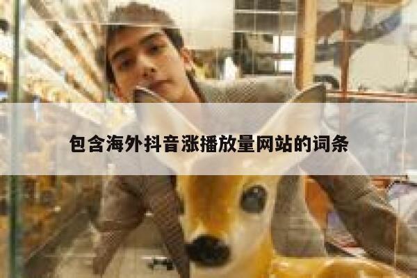 包含海外抖音涨播放量网站的词条 第1张