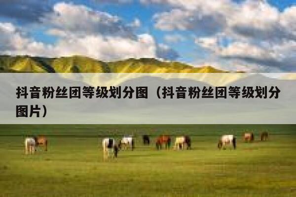 抖音粉丝团等级划分图（抖音粉丝团等级划分图片） 第1张