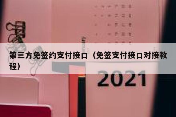 第三方免签约支付接口（免签支付接口对接教程） 第1张