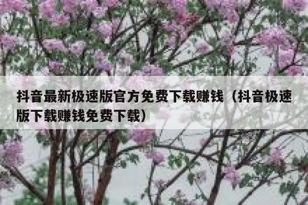 抖音最新极速版官方免费下载赚钱（抖音极速版下载赚钱免费下载） 第1张