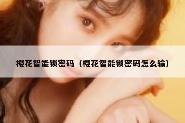 樱花智能锁密码（樱花智能锁密码怎么输） 第1张