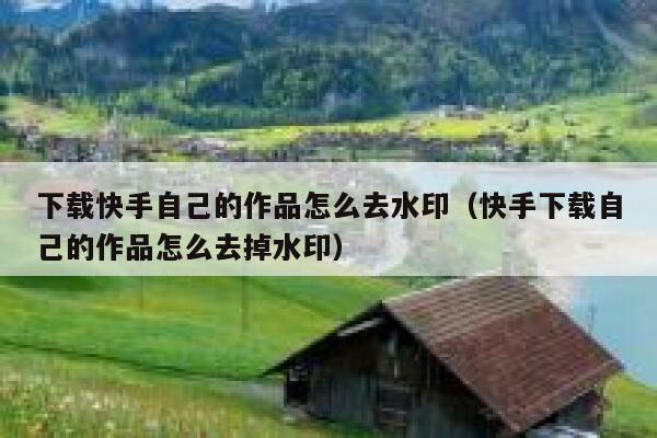 下载快手自己的作品怎么去水印（快手下载自己的作品怎么去掉水印） 第1张