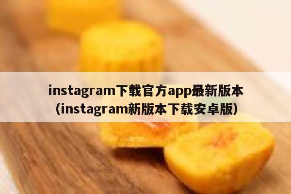 instagram下载官方app最新版本（instagram新版本下载安卓版） 第1张