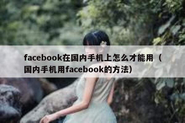 facebook在国内手机上怎么才能用（国内手机用facebook的方法） 第1张