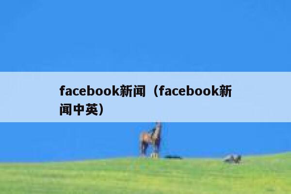 facebook新闻（facebook新闻中英） 第1张