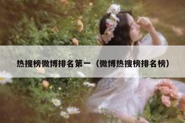 热搜榜微博排名第一（微博热搜榜排名榜） 第1张