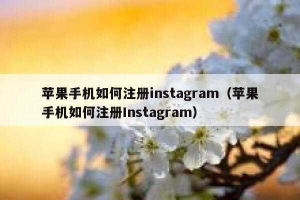 苹果手机如何注册instagram（苹果手机如何注册Instagram） 第1张