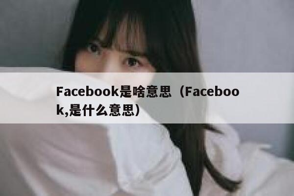 Facebook是啥意思（Facebook,是什么意思） 第1张