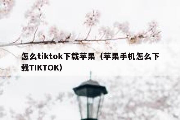 怎么tiktok下载苹果（苹果手机怎么下载TIKTOK） 第1张