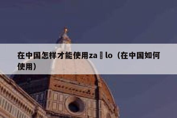 在中国怎样才能使用za lo（在中国如何使用） 第1张