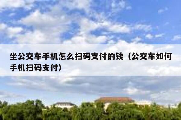 坐公交车手机怎么扫码支付的钱（公交车如何手机扫码支付） 第1张