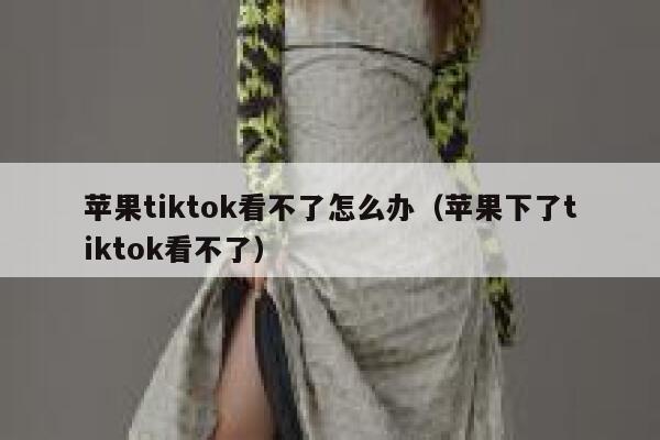 苹果tiktok看不了怎么办（苹果下了tiktok看不了） 第1张