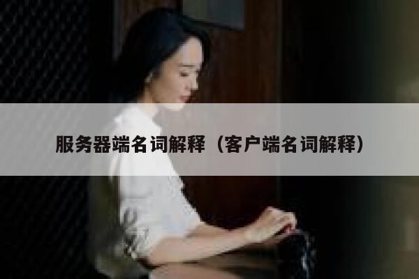 服务器端名词解释（客户端名词解释） 第1张