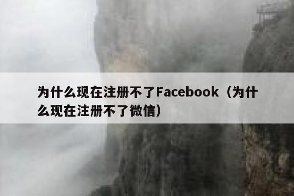 为什么现在注册不了Facebook（为什么现在注册不了微信） 第1张