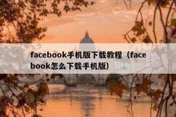 facebook手机版下载教程（facebook怎么下载手机版） 第1张