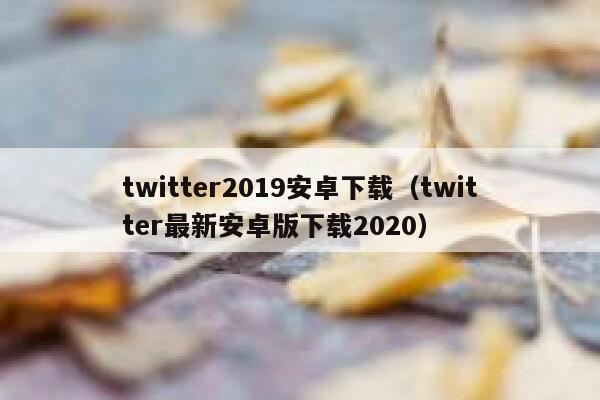 twitter2019安卓下载（twitter最新安卓版下载2020） 第1张