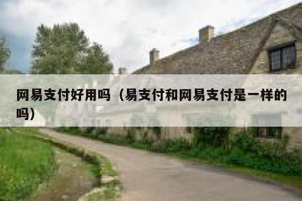 网易支付好用吗（易支付和网易支付是一样的吗） 第1张