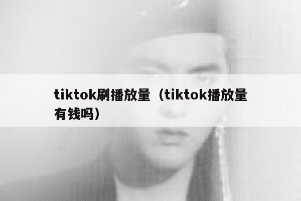 tiktok刷播放量（tiktok播放量有钱吗） 第1张