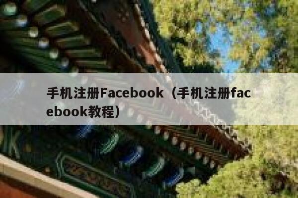 手机注册Facebook(手机注册facebook教程) 第1张 手机注册Facebook(手机注册facebook教程) 第1张