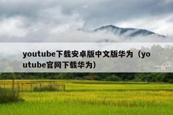 youtube下载安卓版中文版华为（youtube官网下载华为） 第1张